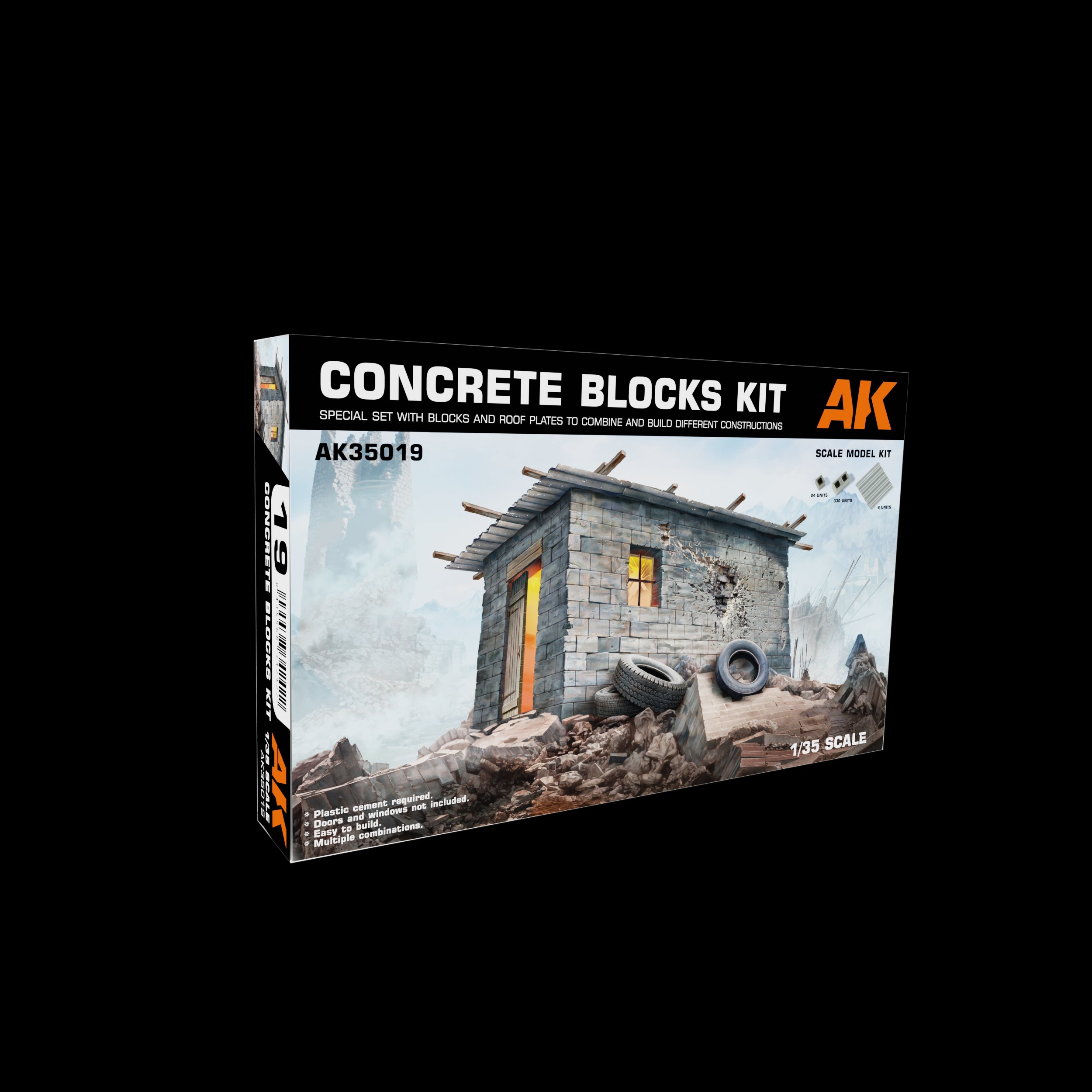 Concrete Blocks Kit 1/35 #AK35019 by AK Interactive