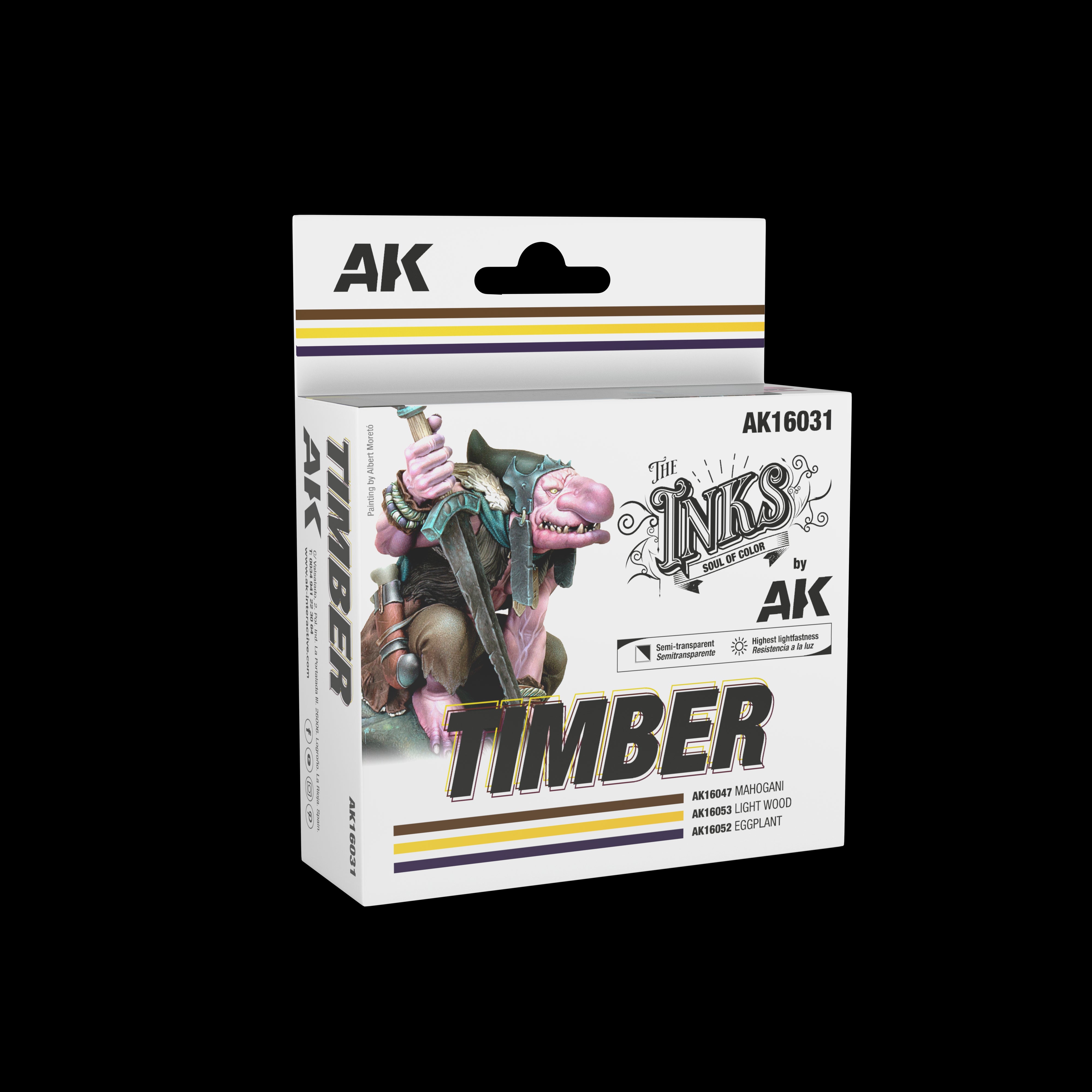 AK Interactive The INKS Sets Timber - Set of 3 Jars (Inks) - AK-16031