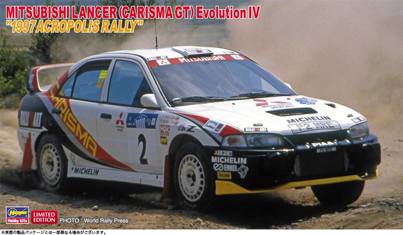 Mitsubishi Lancer (Carisma GT) Evolution IV '1997 Acropolis Rally' Car 1/24 #20593 by Hasegawa