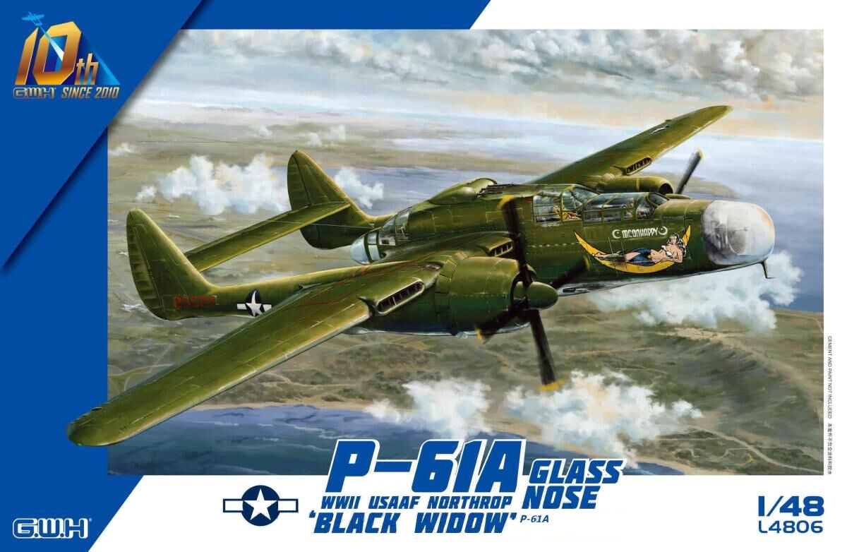 WWII USAAF Northrop P-61A "Black Widow" Glass Nose /w New Tools Parts 1/48 #L4806 by GWH