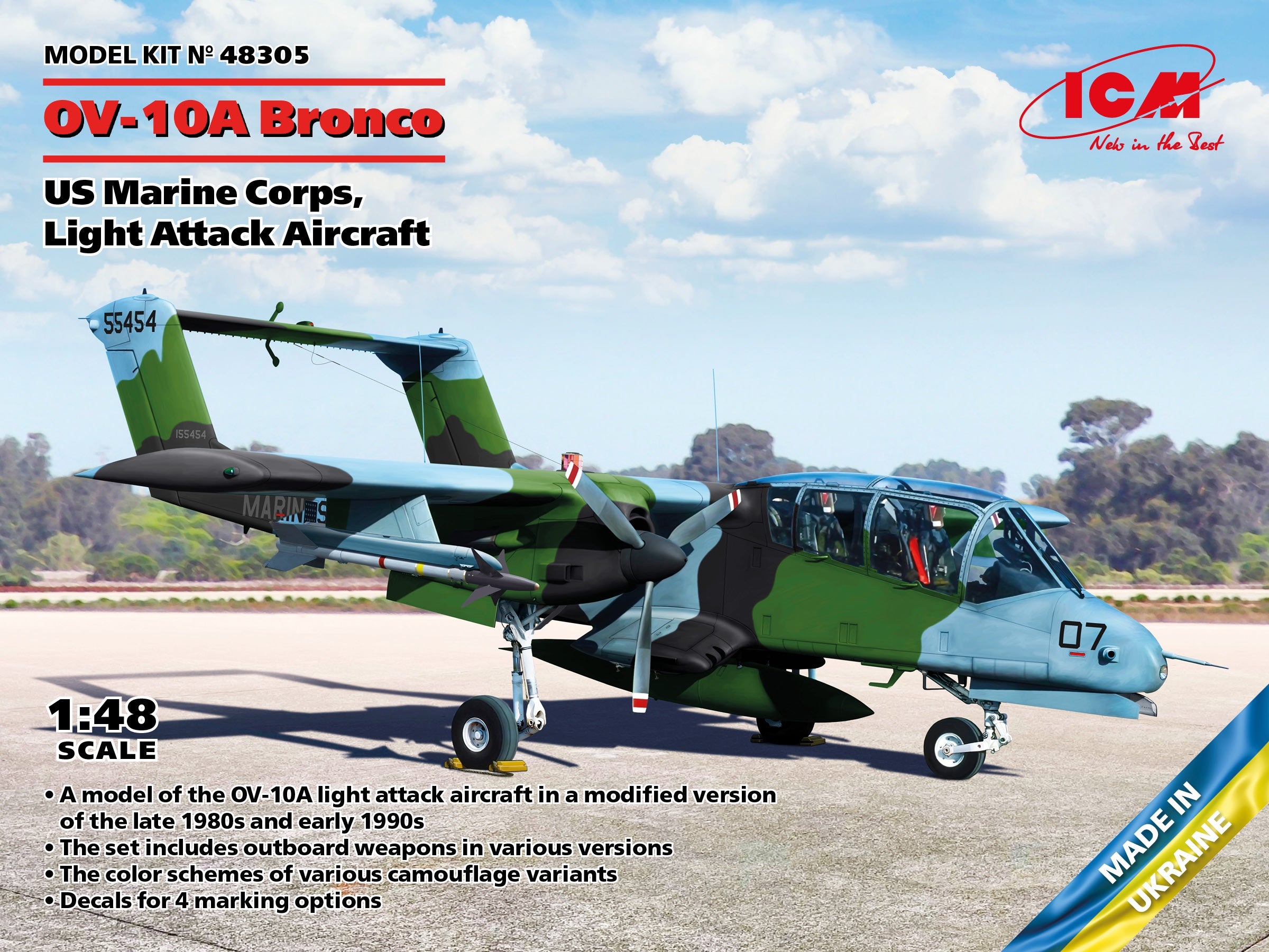 OV-10А Bronco US Marine Corps, Light Attack Aircraft 1/48 #48305 by ICM