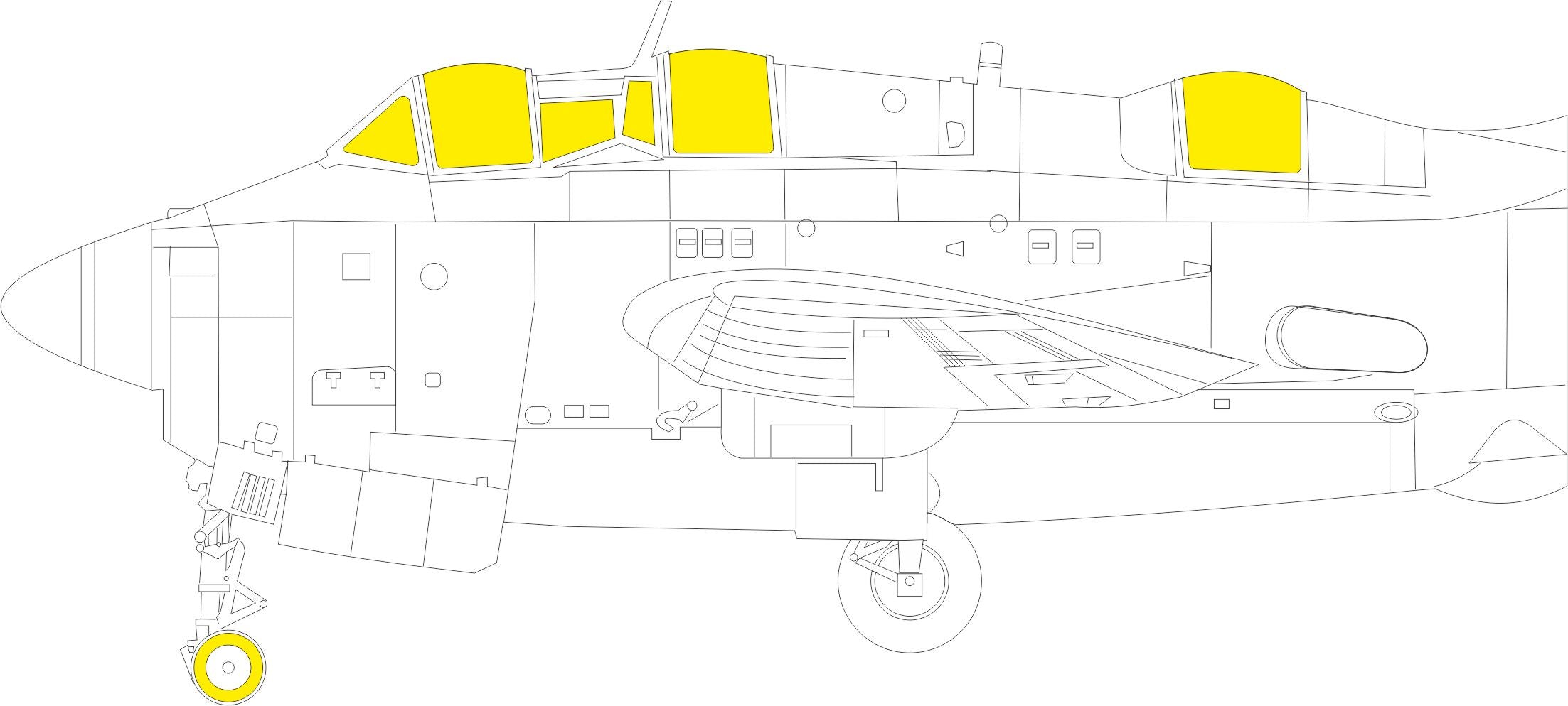 Masking Set for Airfix Gannet AS.1/AS.4 1/48 by Eduard