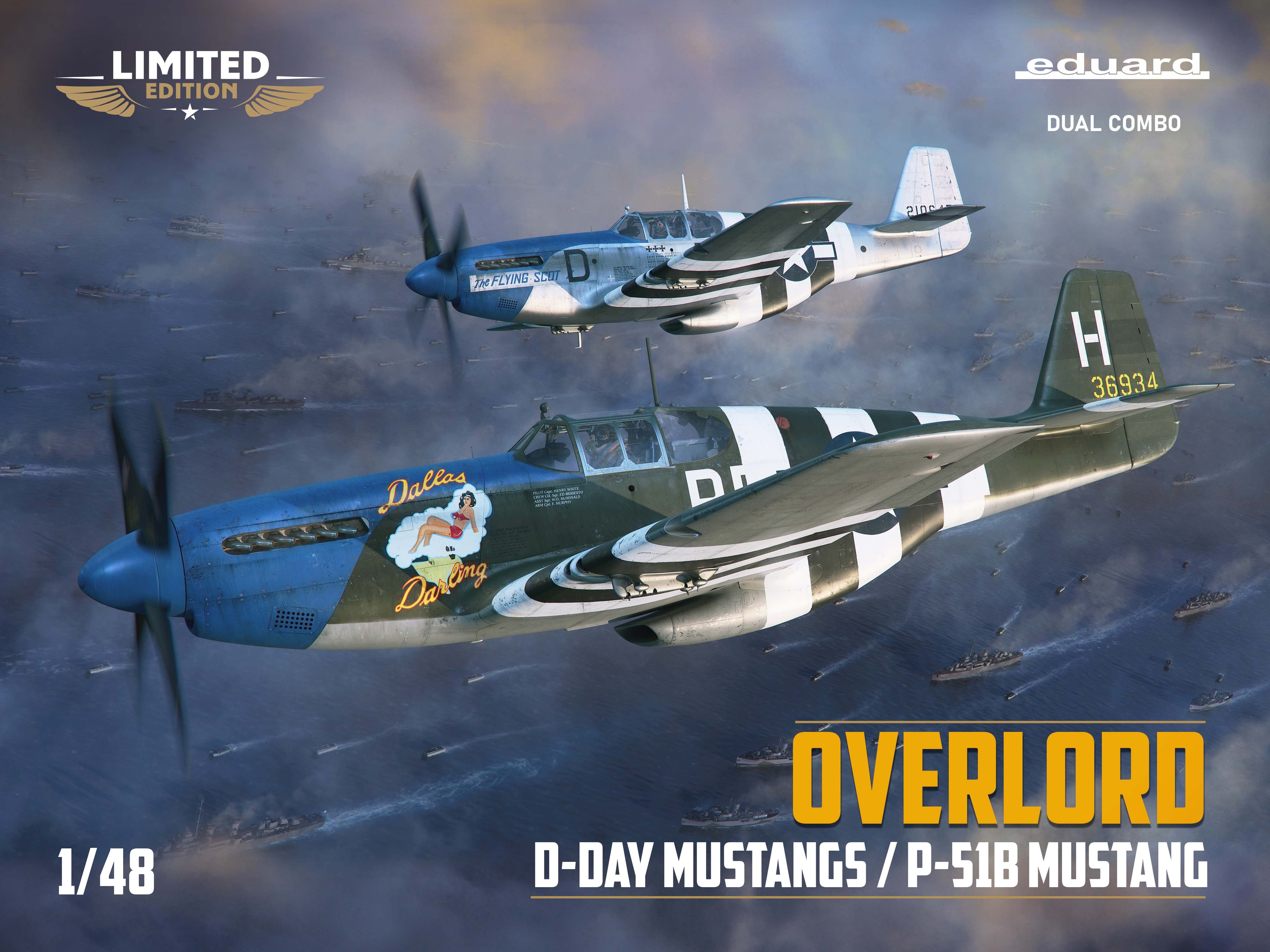 Overlord: D-Day Mustagns / P-51B Mustang Dual Combo Limited Edition 1/48 #11181 by Eduard