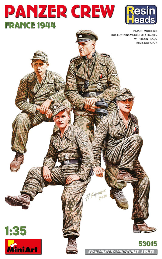Panzer Crew. France 1944. Resin Heads 1/35 #53015 by MiniArt