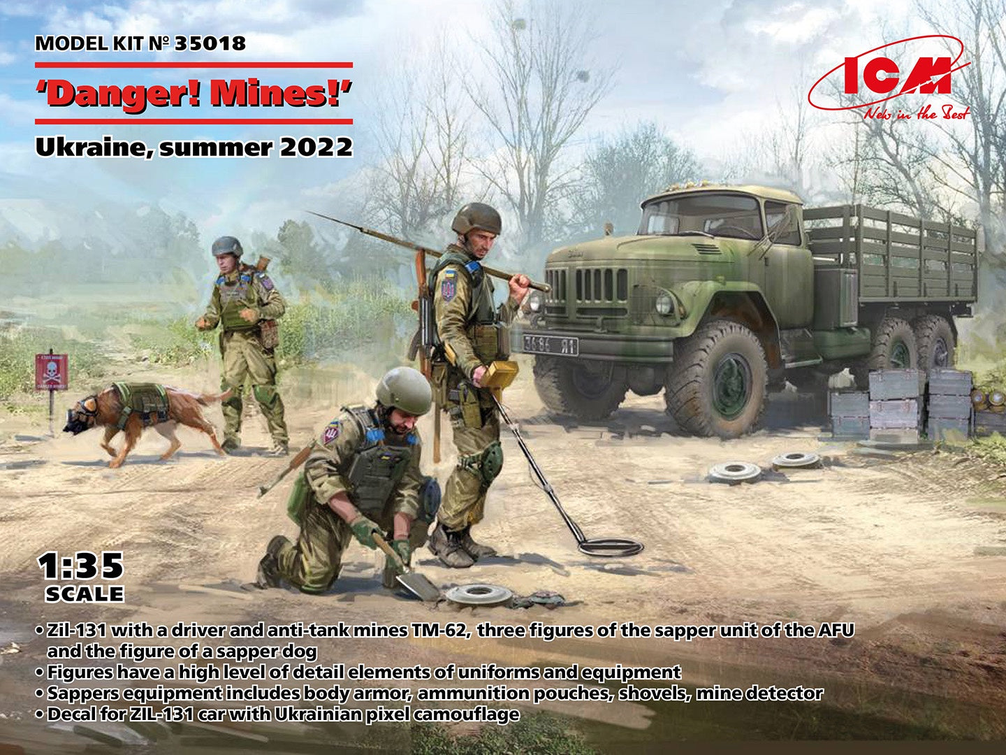 Danger! Mines! Ukraine, Summer 2022 1/35 #35018 by ICM