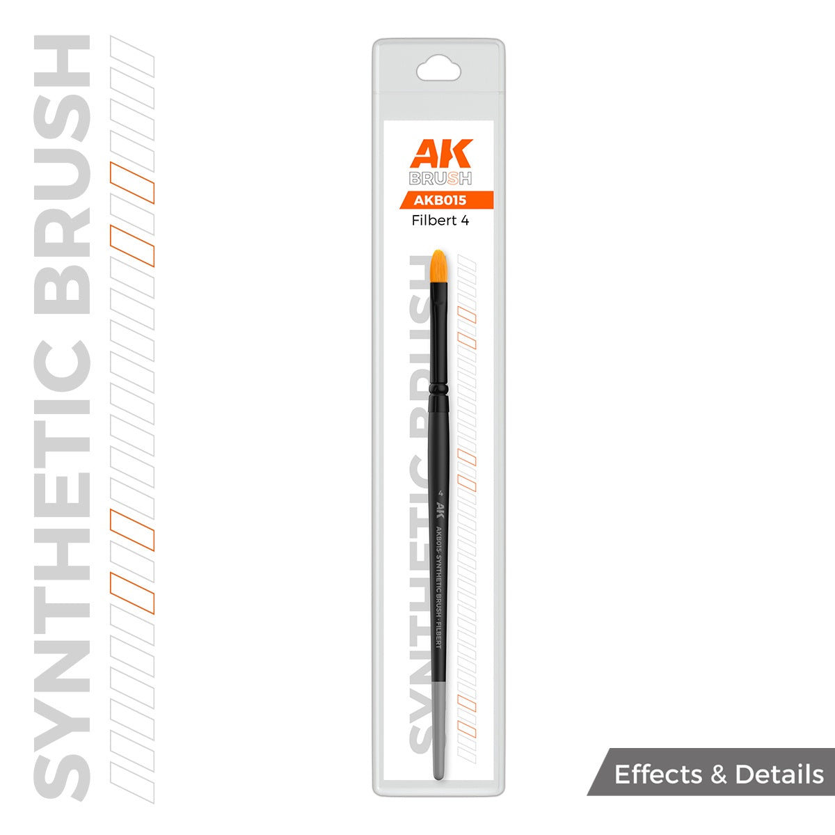 AK Interactive Synthetic Brush Filbert 4 - AK-B015