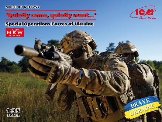 Special Operations Forces of Ukraine "Quietly came, quietly went…" (4 figures) (100% new molds) 1/35 #35752 by ICM