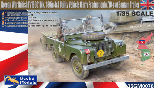 Korean War British FV18001 Mk. 1 80in 4x4 Utility Vehicle (Early Production) 1/35 #35GM0076 by Gecko