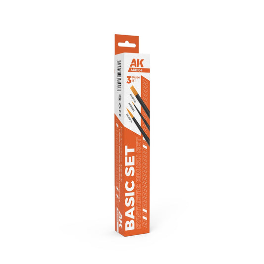 AK Interactive Basic Brushes Set (3 Brushes) - AK-B104