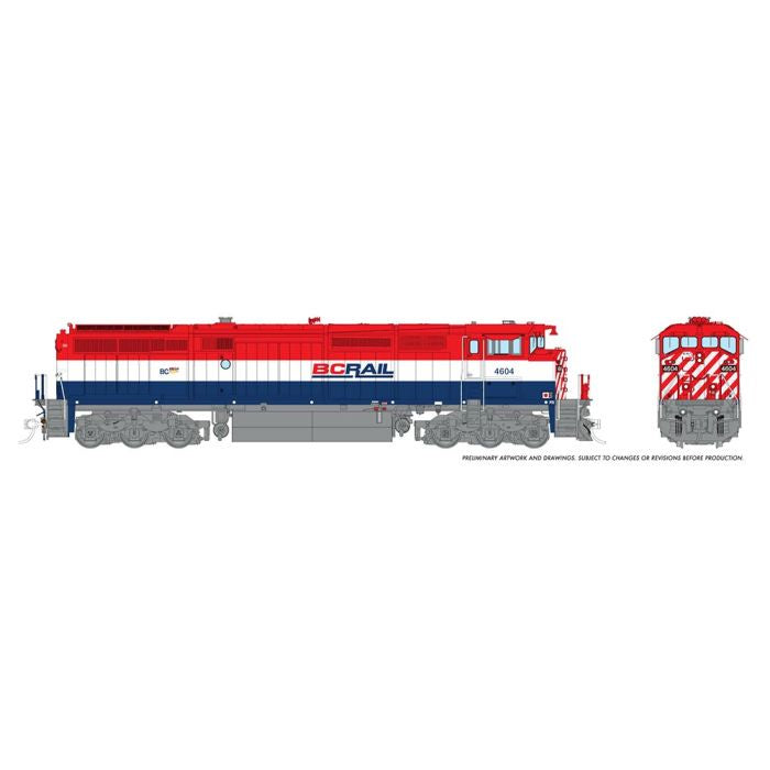 Rapido 024514 HO Dash 8-40CM (DC/DCC/Sound): BCR - Red/White/Blue Scheme: #4604