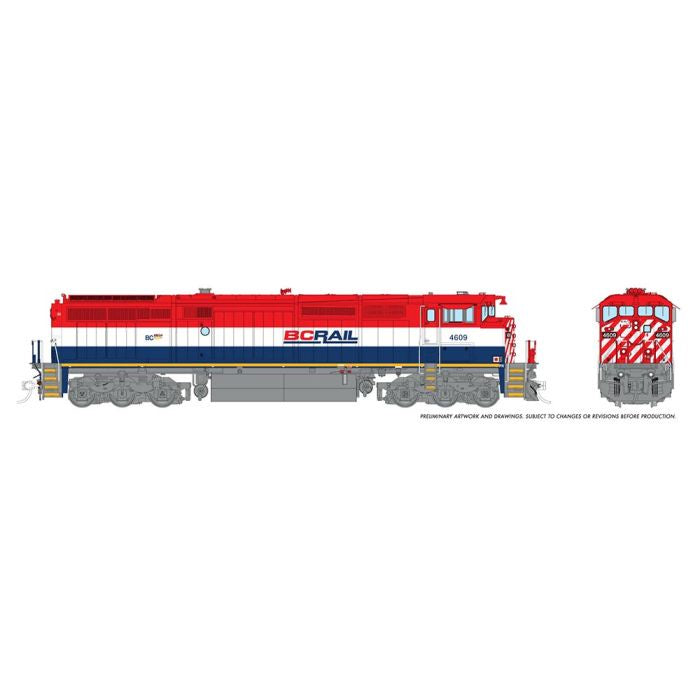 Rapido 024518 HO Dash 8-40CM (DC/DCC/Sound): BCR - Red/White/Blue w/Frame Stripe: #4612