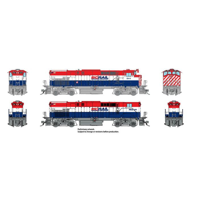 Rapido 033033 HO M420 + M420B (DC/Silent): BCR - Red/White/Blue Scheme: #644 + #684