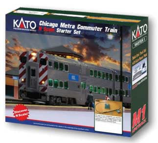 Kato Chicago Metra Commuter Train Starter Set - Standard DC