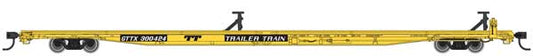 85' General American G85 Flatcar - Ready to Run #5519 GTTX (Yellow) #300424