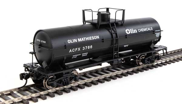 36' Chemical Tank Car - Ready to Run #48014 Olin Chemical ACFX #3766