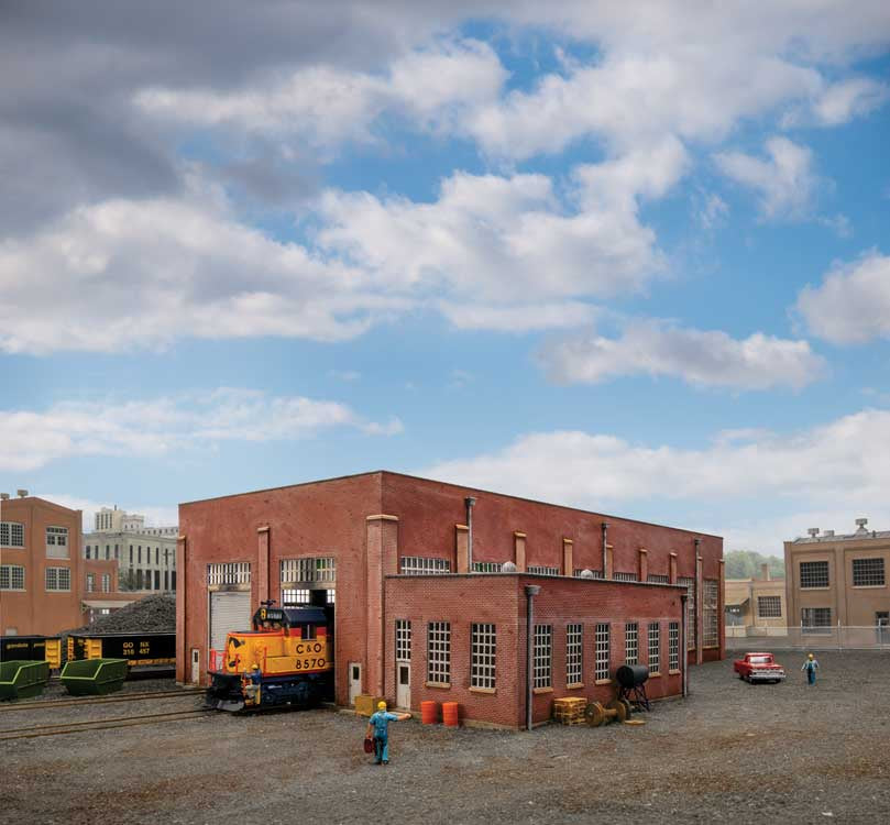 Walthers Cornerstone 130' 2-Stall Diesel Engine House #2923