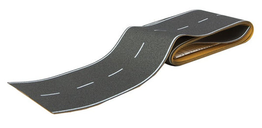 Flexible Self-Adhesive Paved Roadway #1250 Vintage Highway (White Dashed Centerline, White Solid Edge Markings)