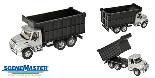 Walthers International(R) 7600 Dual-Axle Coal Truck - Assembled #11677 Silver Cab, Black Box