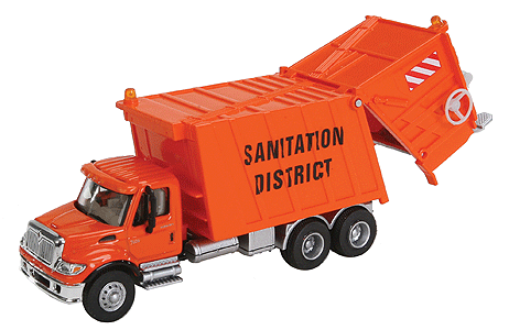 Walthers International(R) 7600 Garbage Truck - Assembled #11770 Sanitation District (orange)