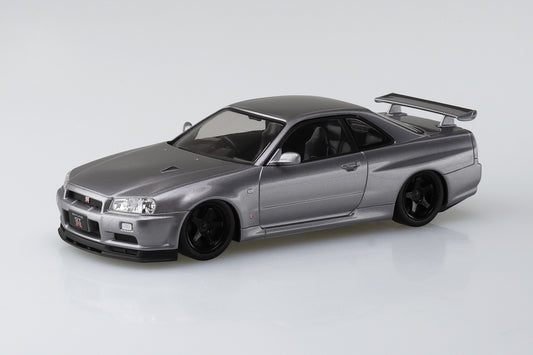 Nissan R34 Skyline GT-R Custom Wheel (Athlete Silver) #11-SP4 1/32 #06633 by Aoshima