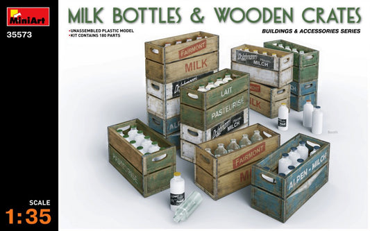 Milk Bottles & Wooden Crates 1/35 #35573 by MiniArt
