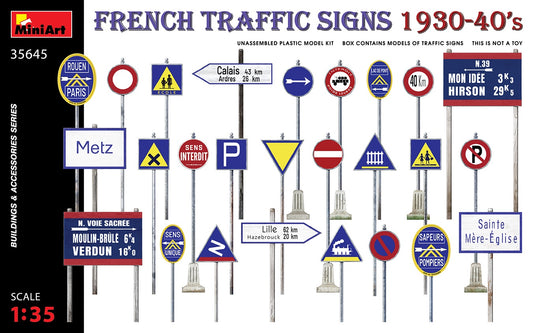 French Traffic Signs 1930-40's 1/35 #35645 by MiniArt