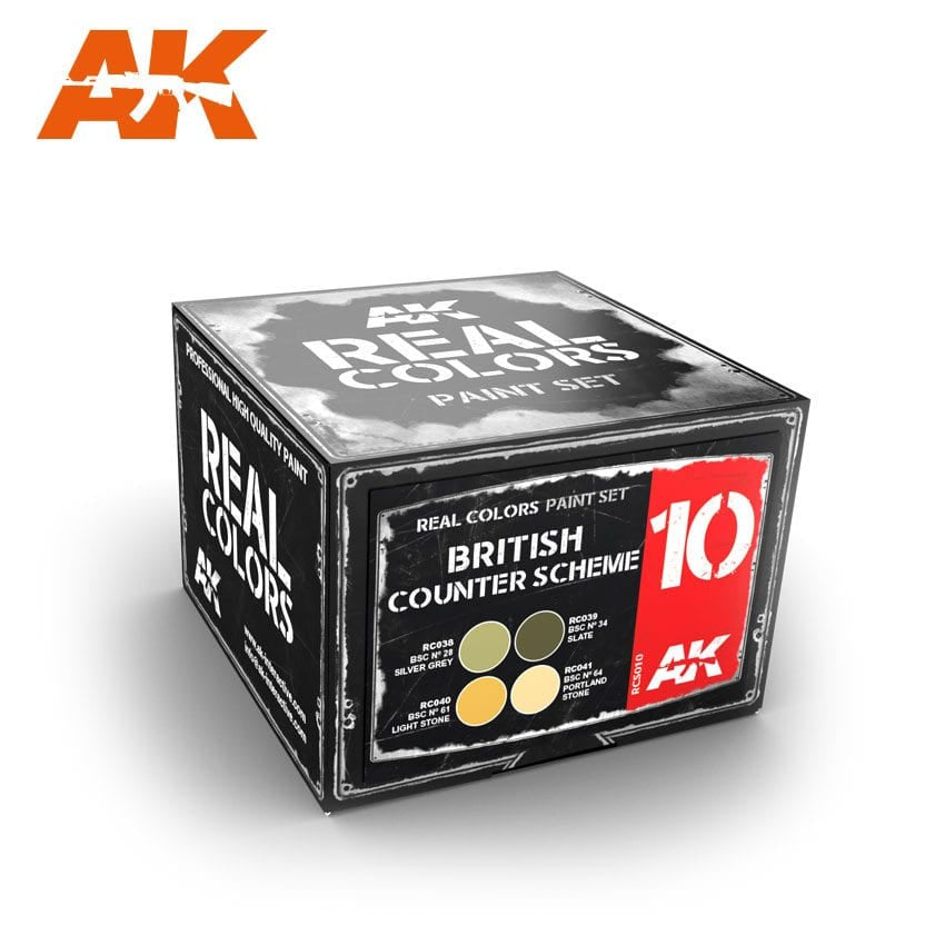 AK Interactive Paint Set Real Colors British Counter Scheme AK-RCS010