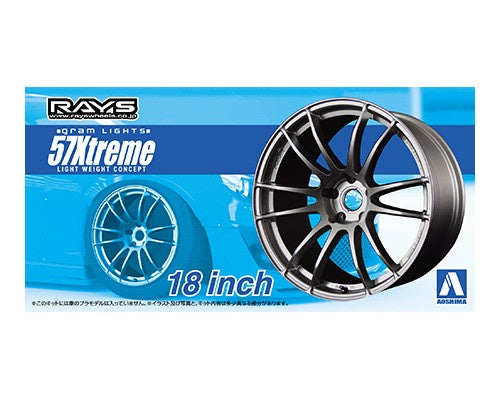 Gram Lights 57 Extreme 18Inch 1/24 Car Accessory Model Kit #05301 by Aoshima