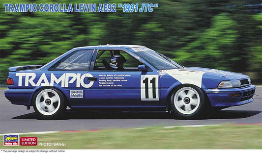 Trampio Corolla Levin AE92 "1991 JTC" 1/24 #20717 by Hasegawa