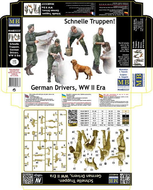 Schnelle Truppen. German Drivers, WW II Era 1/35 #35237 by Master Box