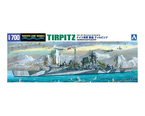 German Battleship Tirpitz 1/700 Model Ship Kit #06749 by Aoshima