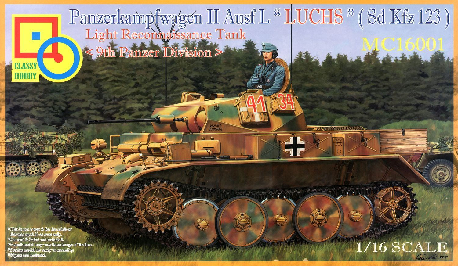 Panzerkampfwagen II Ausf.L 'Luchs' 1/16 #MC16001 by Classy Hobby