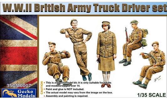 WWII British Army Truck Driver Set 1/35 #35GM0007 by Gecko