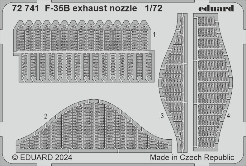 F-35B Exhaust Nozzle 1/72 Photo Etched Set for Tamiya