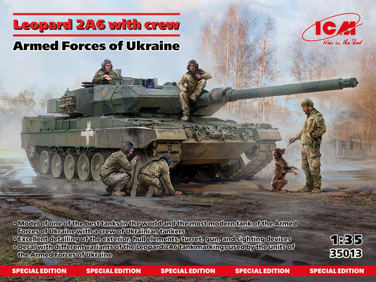 Leopard 2A6 with crew (Armed Forces of Ukraine) 1/35 #350113 by ICM