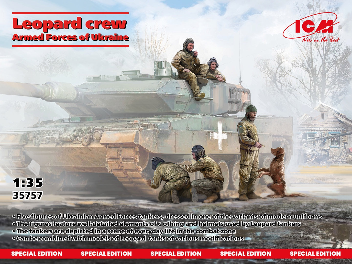 Leopard Crew Of The Armed Forces Of Ukraine 1/35 #35757 by ICM