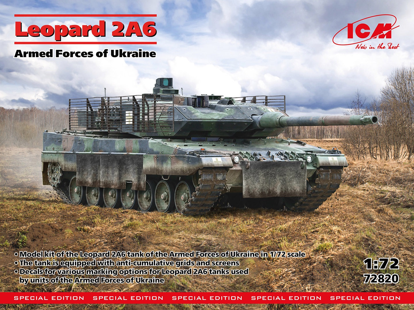 Leopard 2A6 (Armed Forces of Ukraine) 1/72 #72820 by ICM