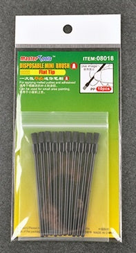 Master Tools Disposable Mini Flat Brush 10pcs - 08018