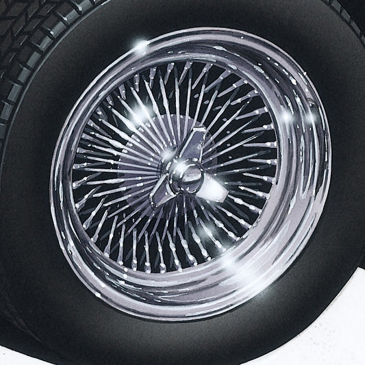 Wire Wheel (Silver Plated) 13 Inch 1/24 #06626 by Aoshima
