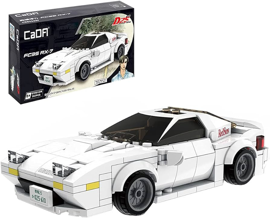 CaDA 1/24 Initial D Mazda RX-7 FC3S Brick Model Car (282 pcs)