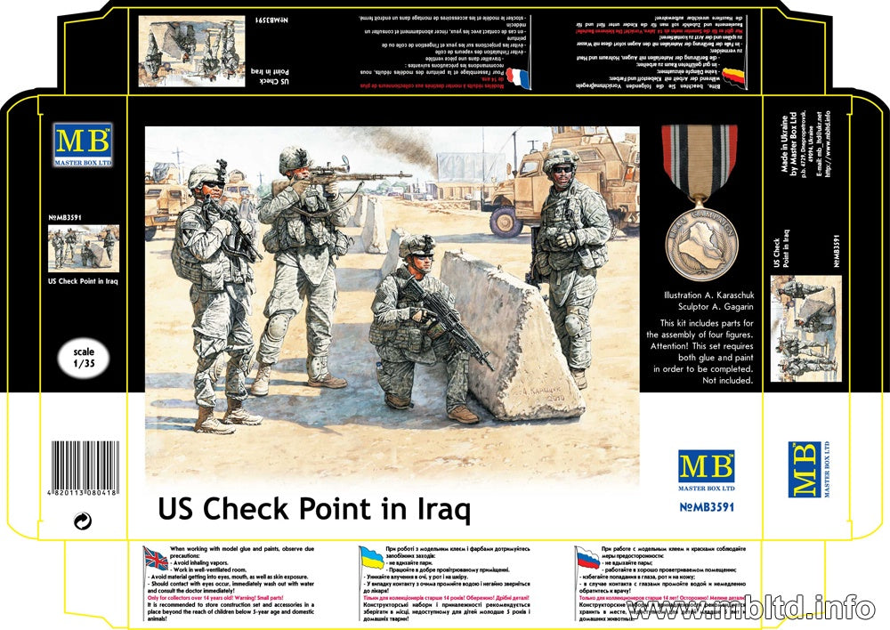US Check Point in Iraq 1/35 #3591 by Master Box