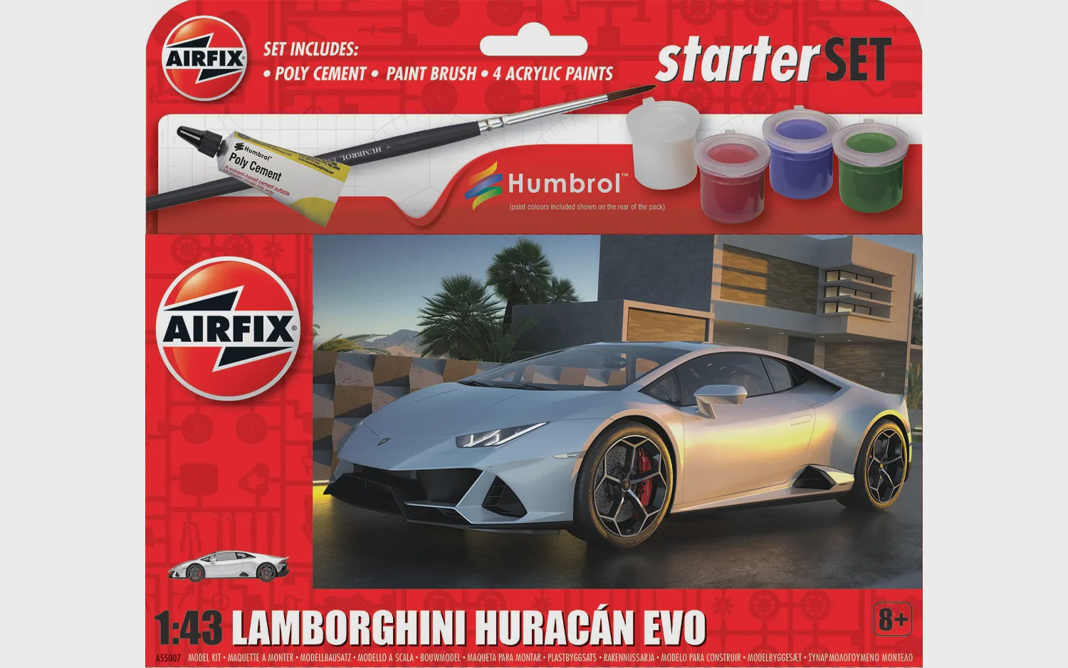Lamborghini Huracan Evo - Starter Set (1/43) #55007 by Airfix
