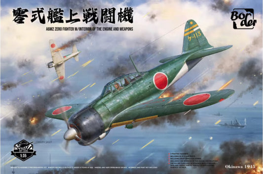 A6M2 Zero Fighter w/ Interior of the Engine and Weapons (Okinawa 1945) 1/35 #BF-006 by Border Models