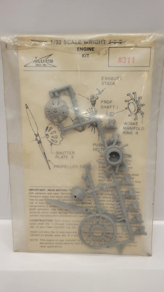 (Pre Owned)  Wright J-6-9 engine 1/32 #311