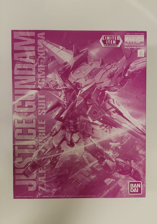 (Pre Owned) MG 1/100 Gundam Seed Justice Gundam Z.A.F. Mobile Suit ZGMF-X09A Limited Item (torn box)