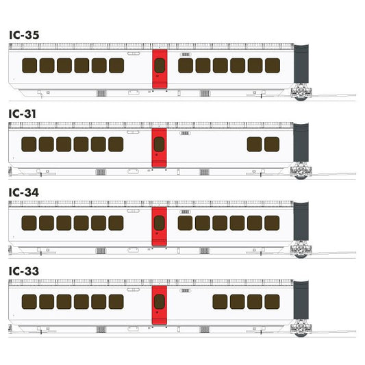 Rapido 203105 HO UAC TurboTrain Completion Pack: CN Rail: #203-226-251 + IC-34 #261