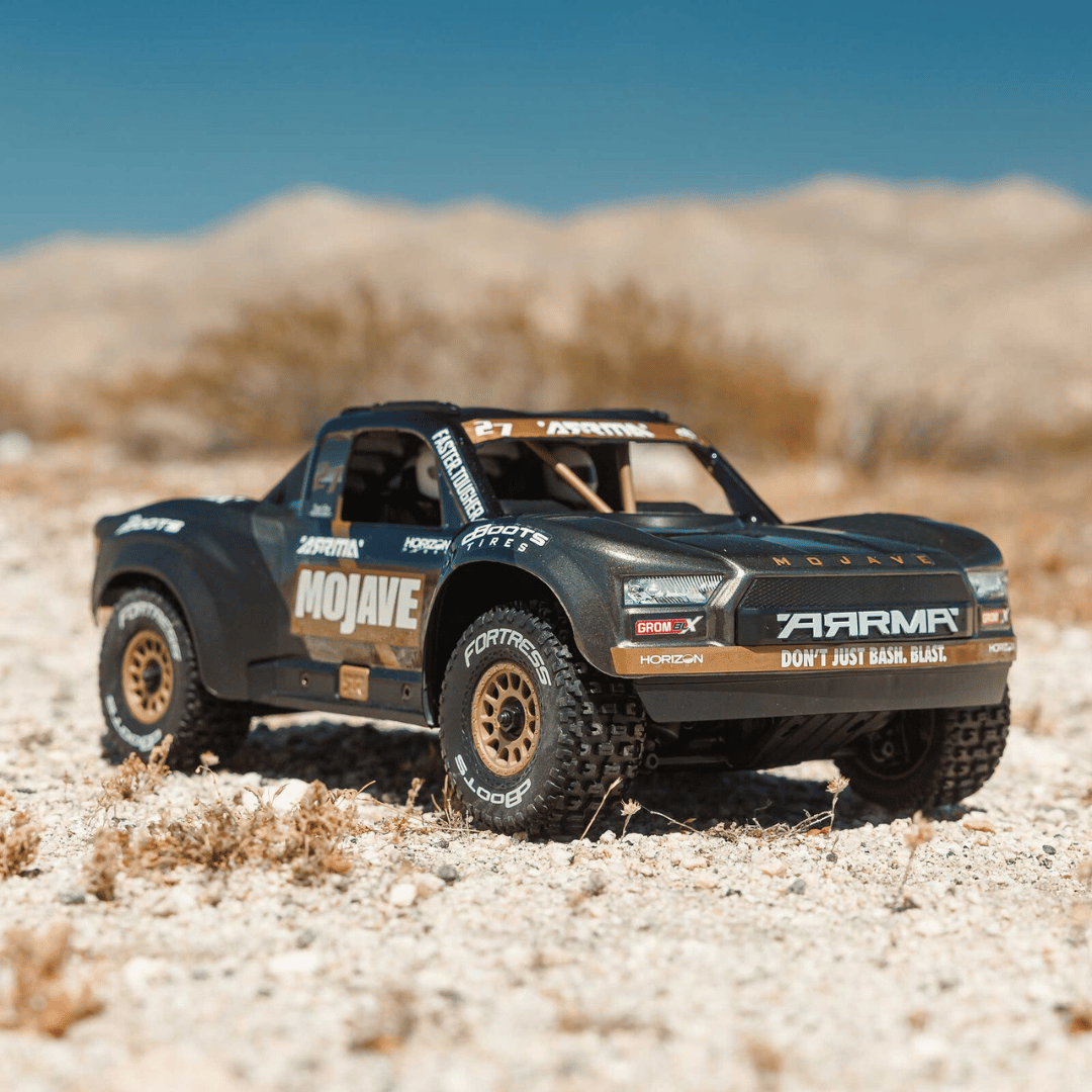 Arrma Mojave Grom 223S BLX 1/18 Brushless RTR 4WD Desert Truck (Black) w/SLT2 2.4GHz Radio - ARA2304T1