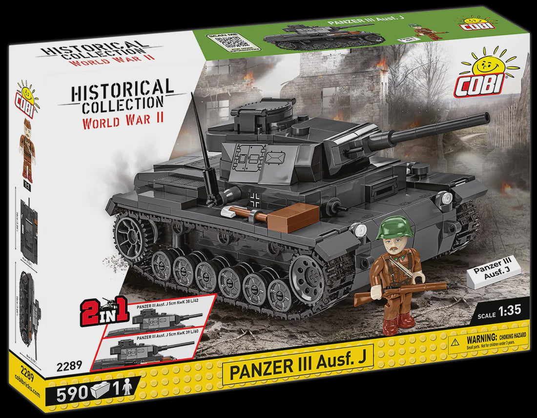 Cobi Historical Collection WWII: Hc WWII Panzer III Ausf.J 590 PCS