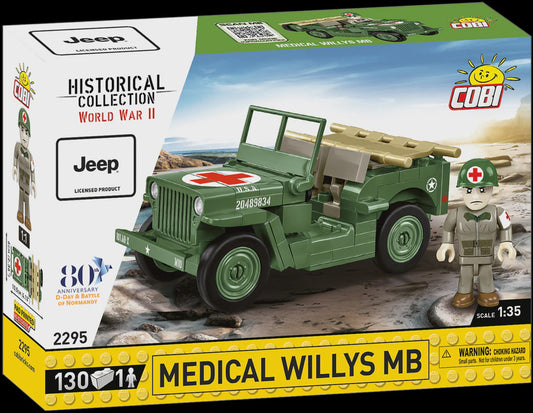 Cobi Historical Collection WWII: Medical Willys MB 130 PCS