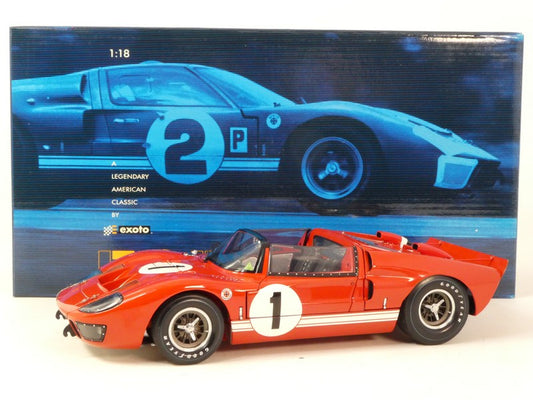 (Pre Owned) Racing Legends Ford GT40 MkII Roadster #1 Sebring 12hr Winner 1966 Ken Miles 1:18 19048